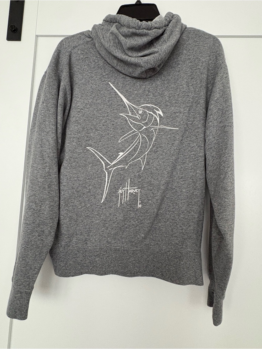 Guy Harvey Men's Swordfish Grey Pullover Hoodie
